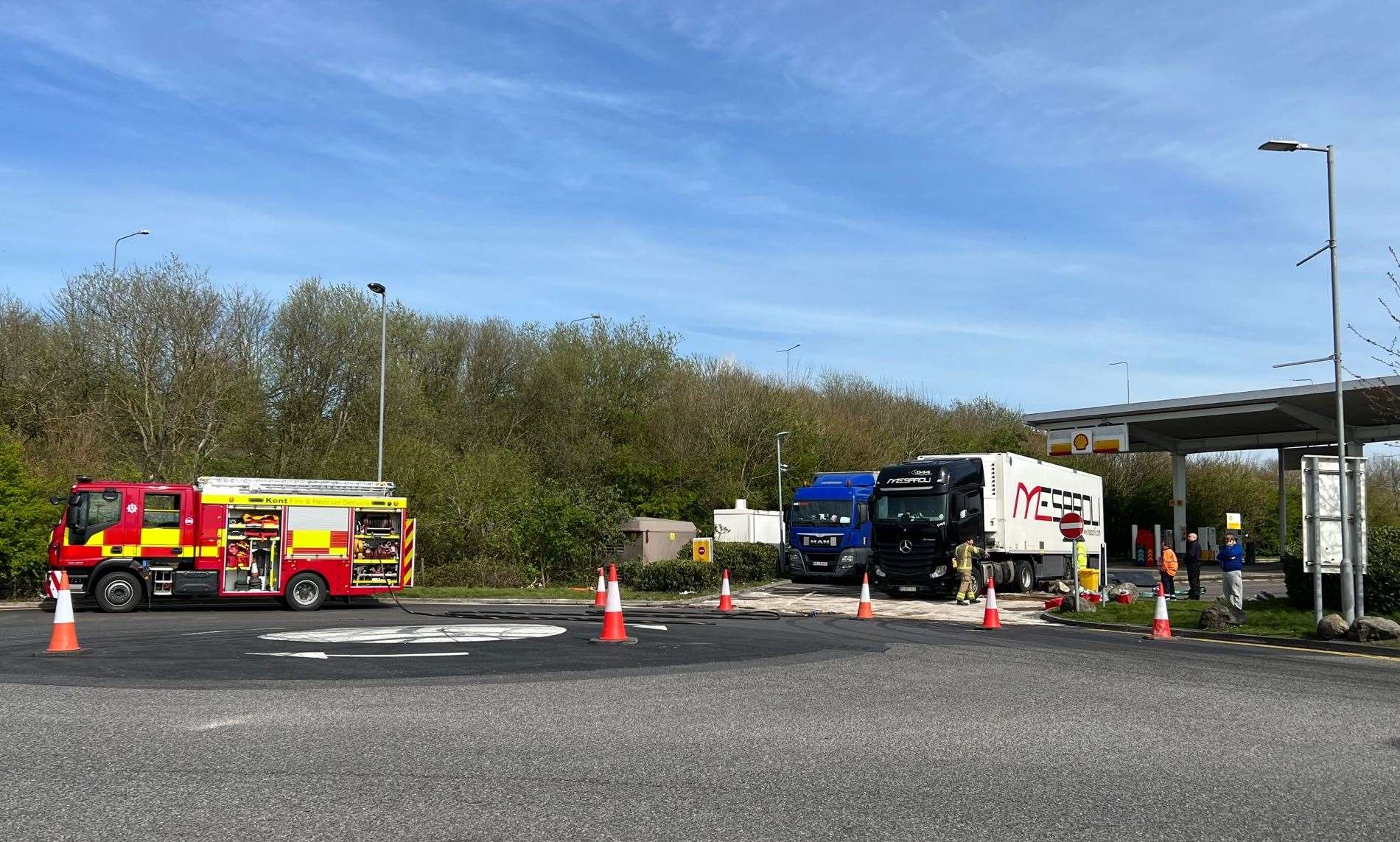 Emergency services at the scene. Picture: Barry Goodwin