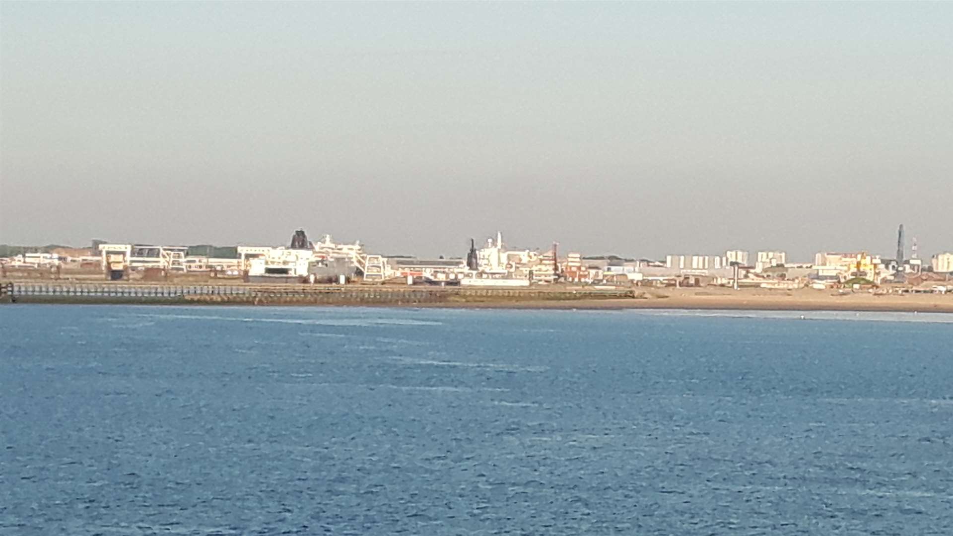 The north French coast with Calais. Marck is just to the east