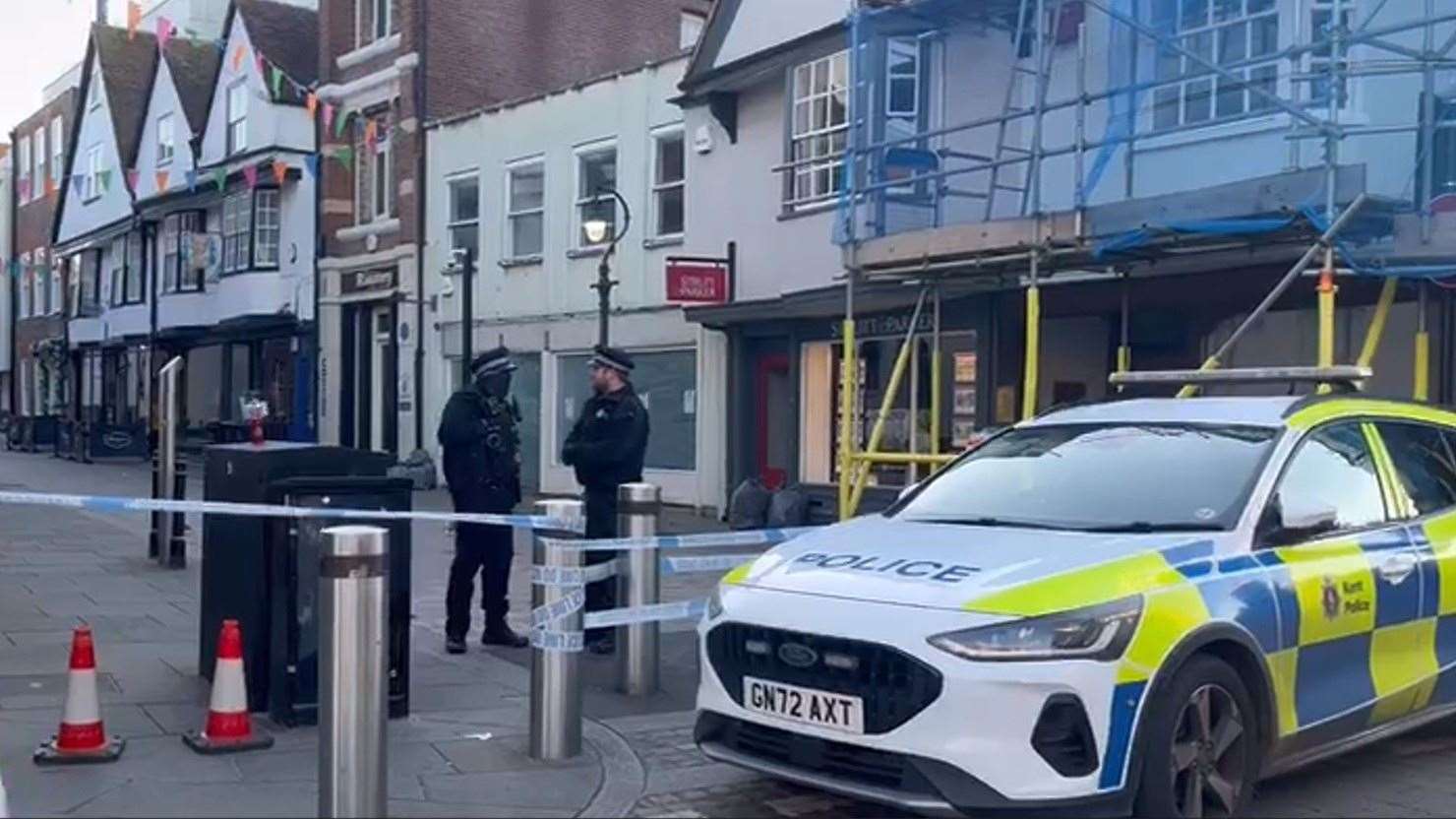 Four people were arrested after a man was stabbed to death in Canterbury city centre