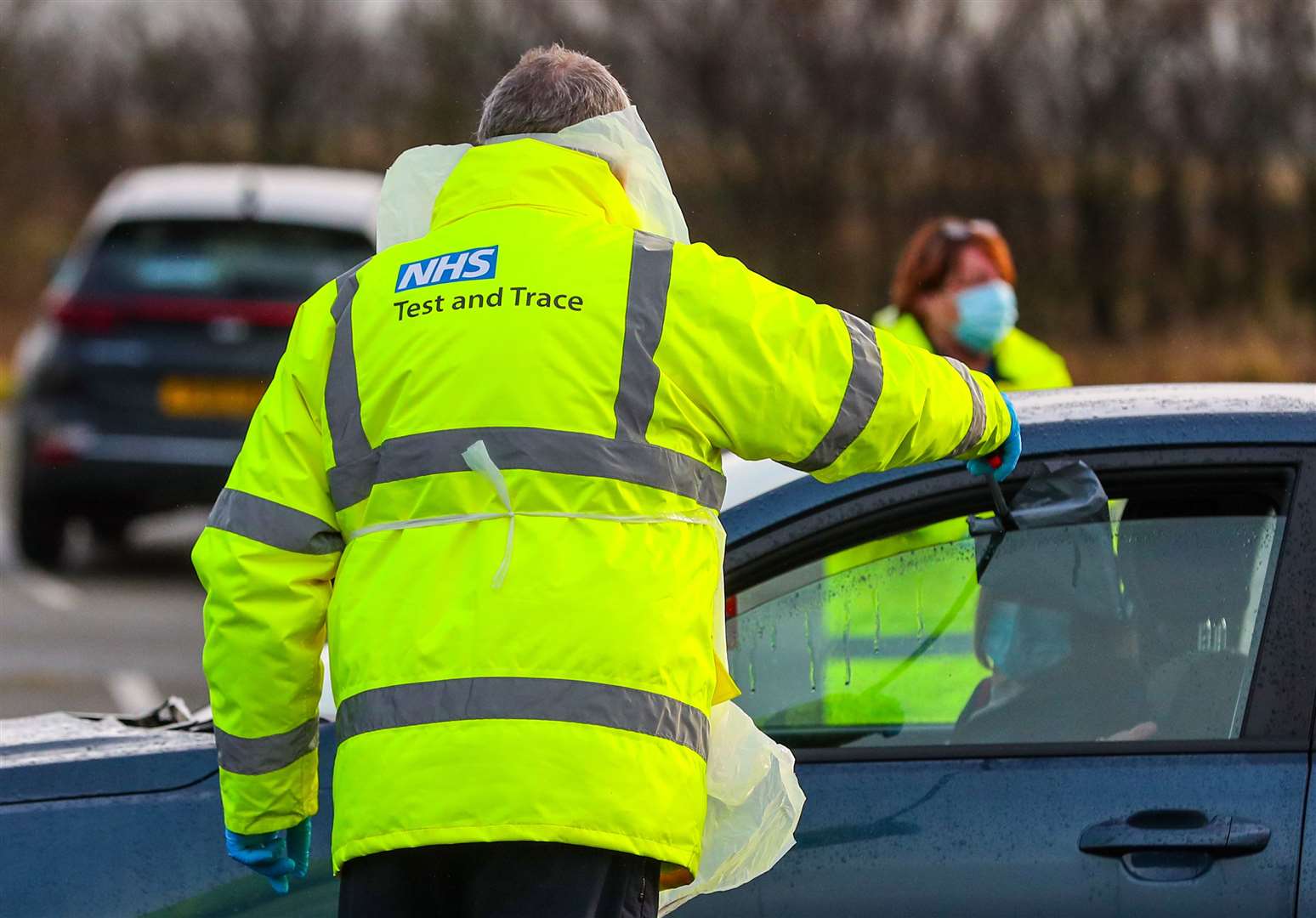 An NHS Test and Trace worker (Peter Byrne/PA)