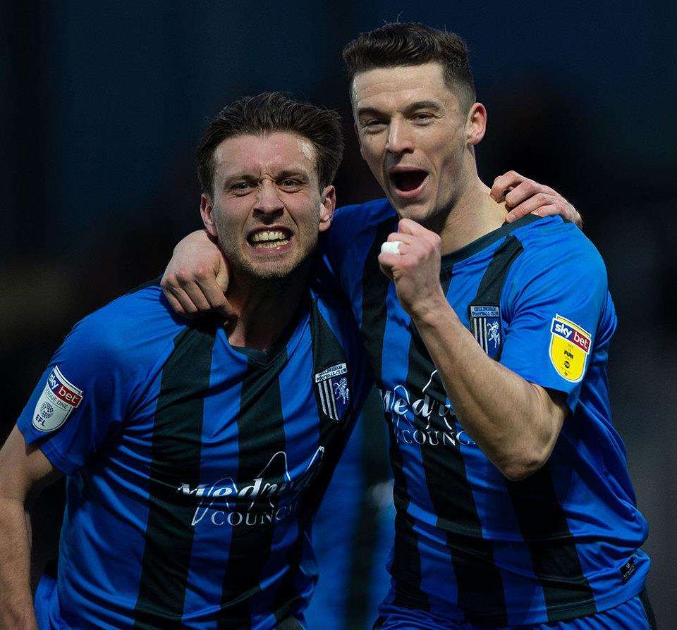 Gillingham's Callum Reilly scored from the spot Picture: Ady Kerry (6470544)