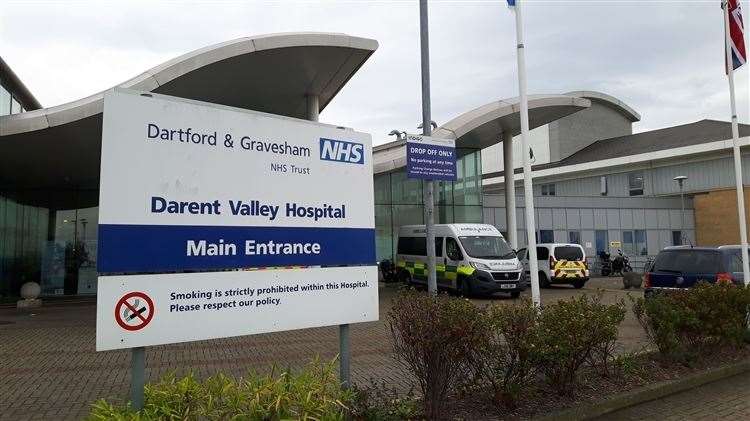 Darent Valley Hospital in Dartford. Stock picture