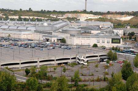 Bluewater car park stock image