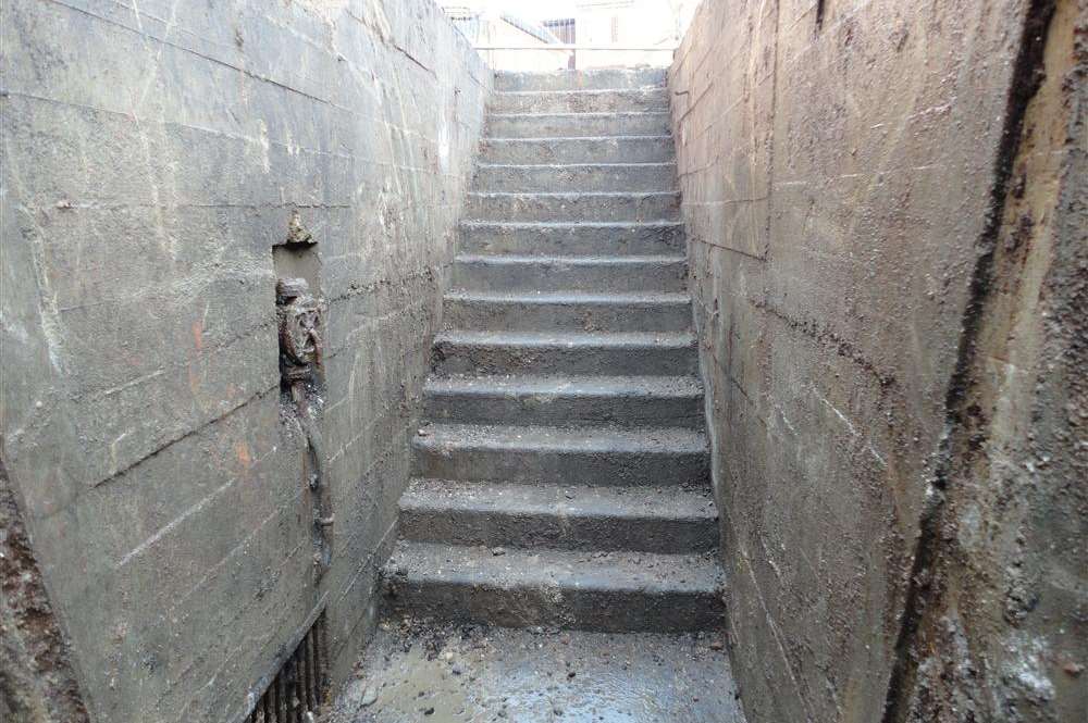 The main entrance to the air raid shelter