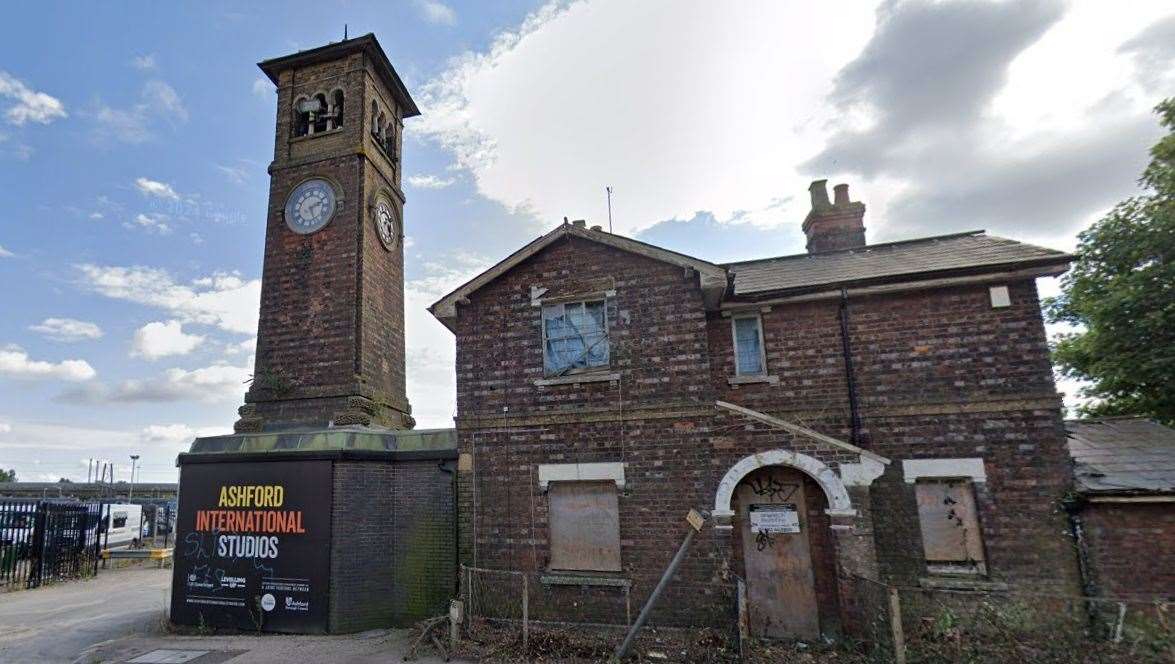 The Grade II-listed clock tower sits in Newtown Road, Ashford. Picture: Google