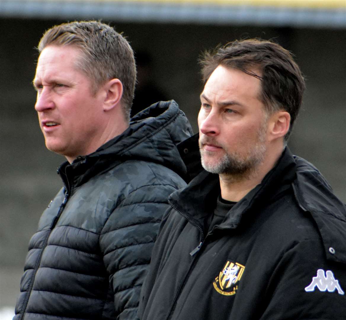 Folkestone joint-head coaches Micheal Everitt and Roland Edge. Picture: Randolph File