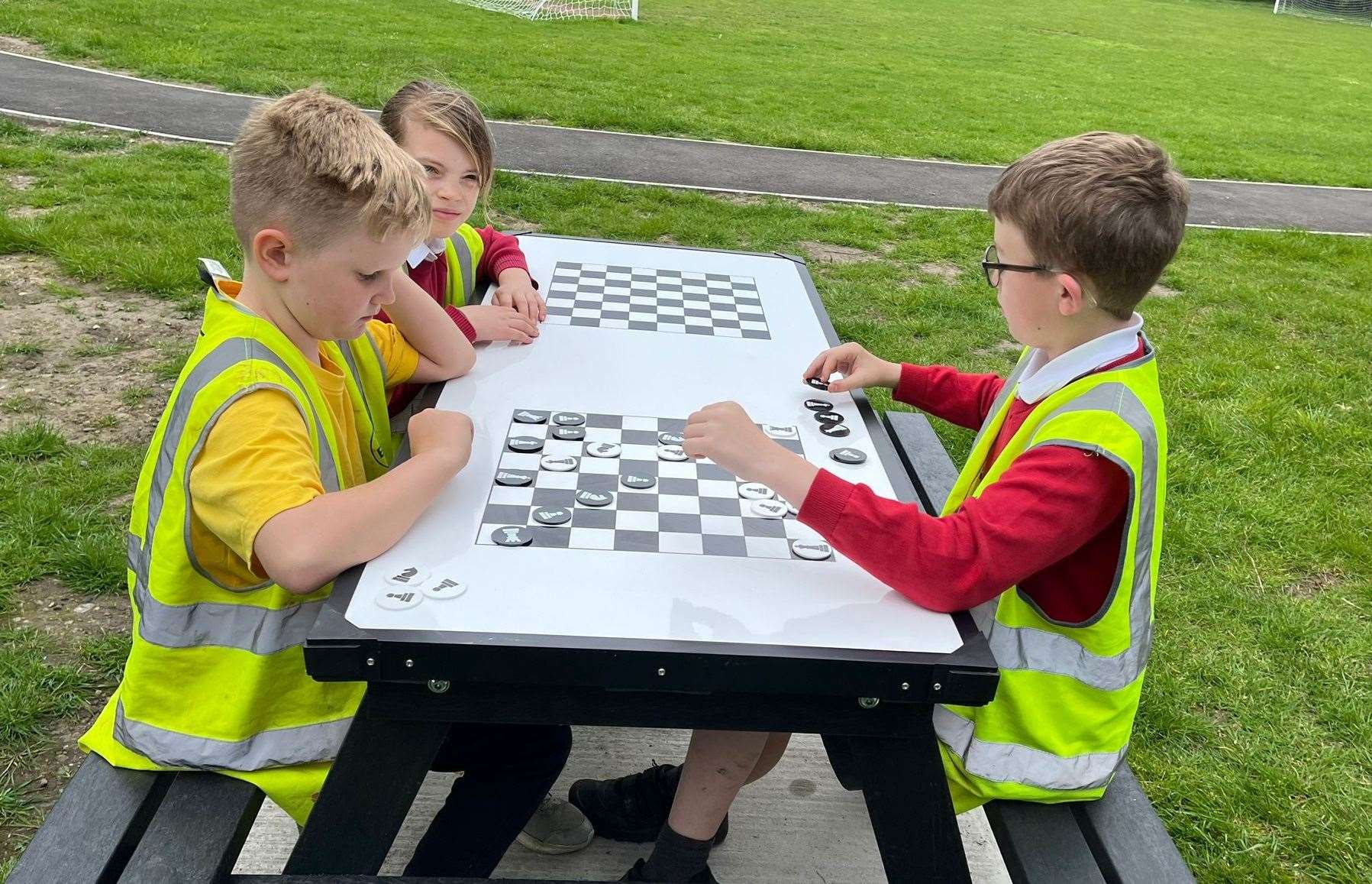 The new chess board. Picture: Offham Parish Council