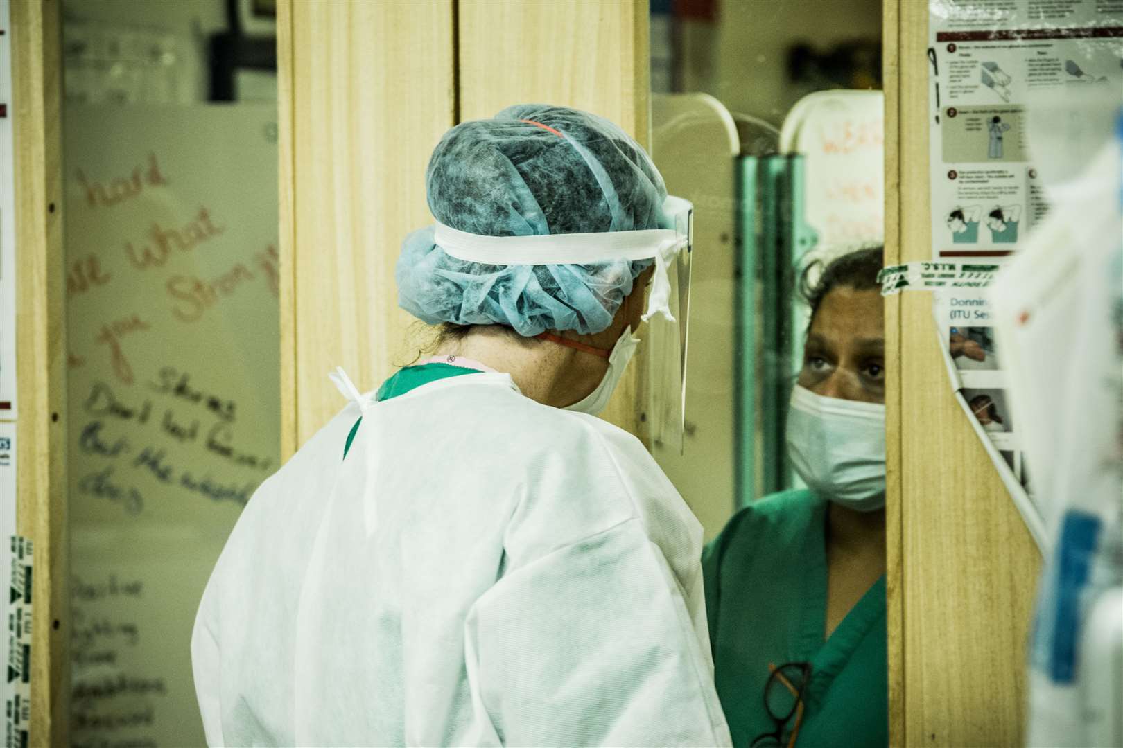 Staff at the James Cook University Hospital in Middlesbrough (Matthew Jones/PA)