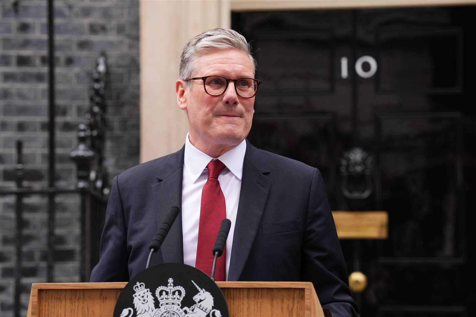 Sir Keir Starmer addresses the media outside 10 Downing Street (James Manning/PA)