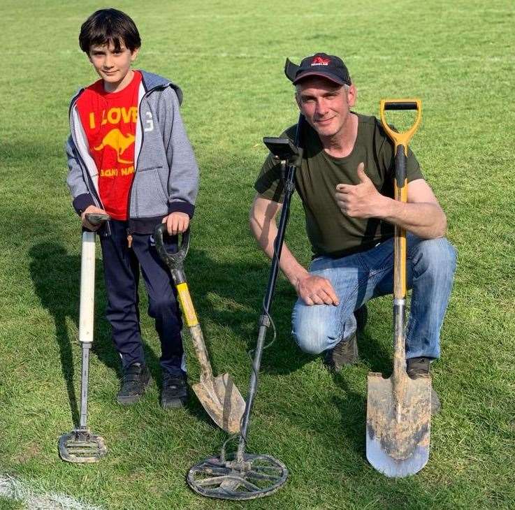 David Callow with son Lawrence on another quest for buried secrets