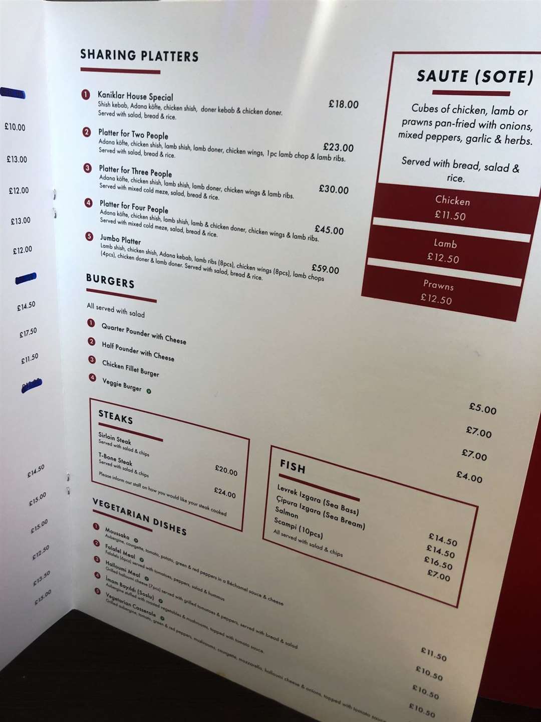 View of Kaniklar Mangal's Menu