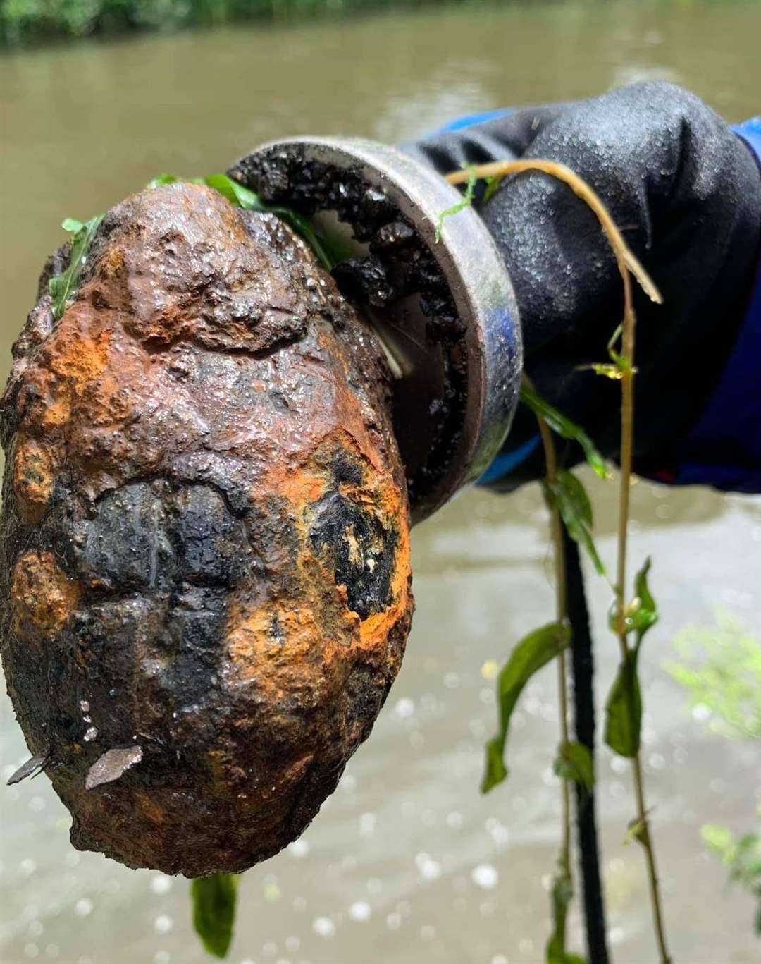 The bomb found at Teston Bridge Country Park