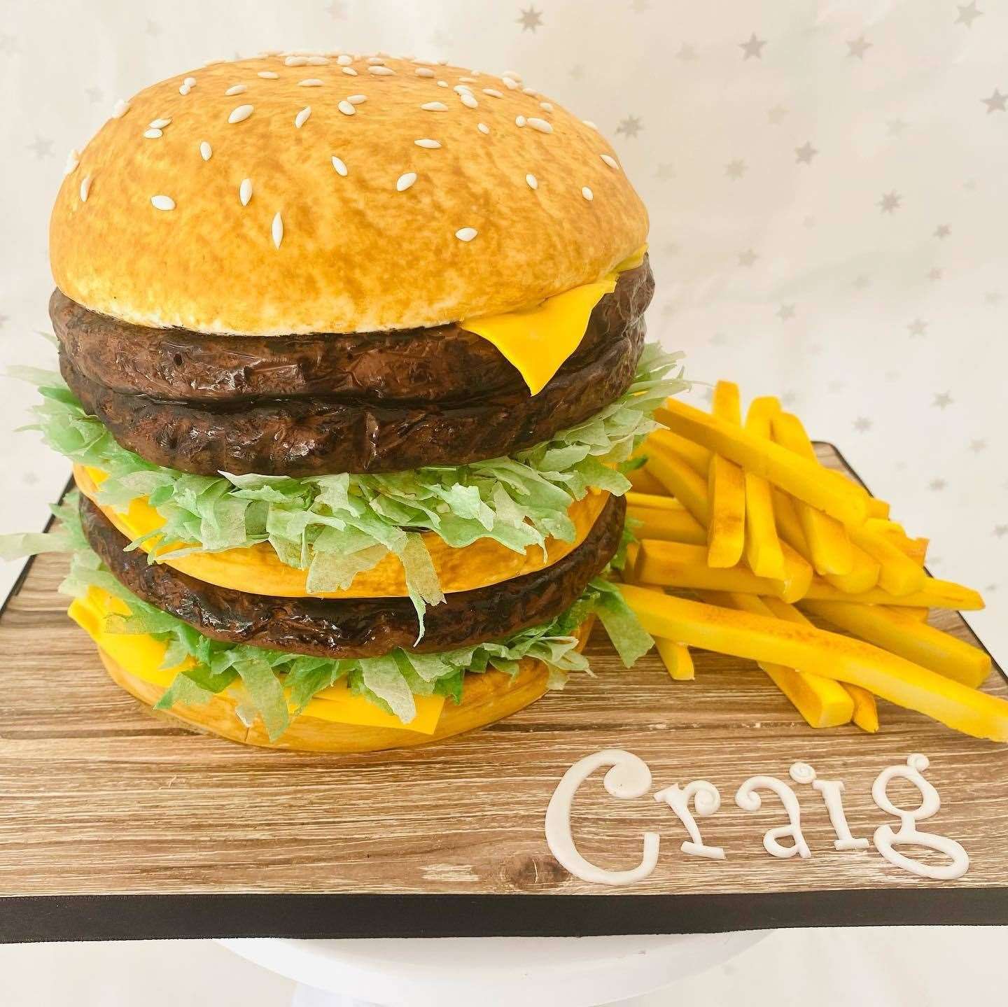 An incredible 'burger' cake