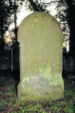 Chilley Pine's headstone at the Anabaptist Burial Ground