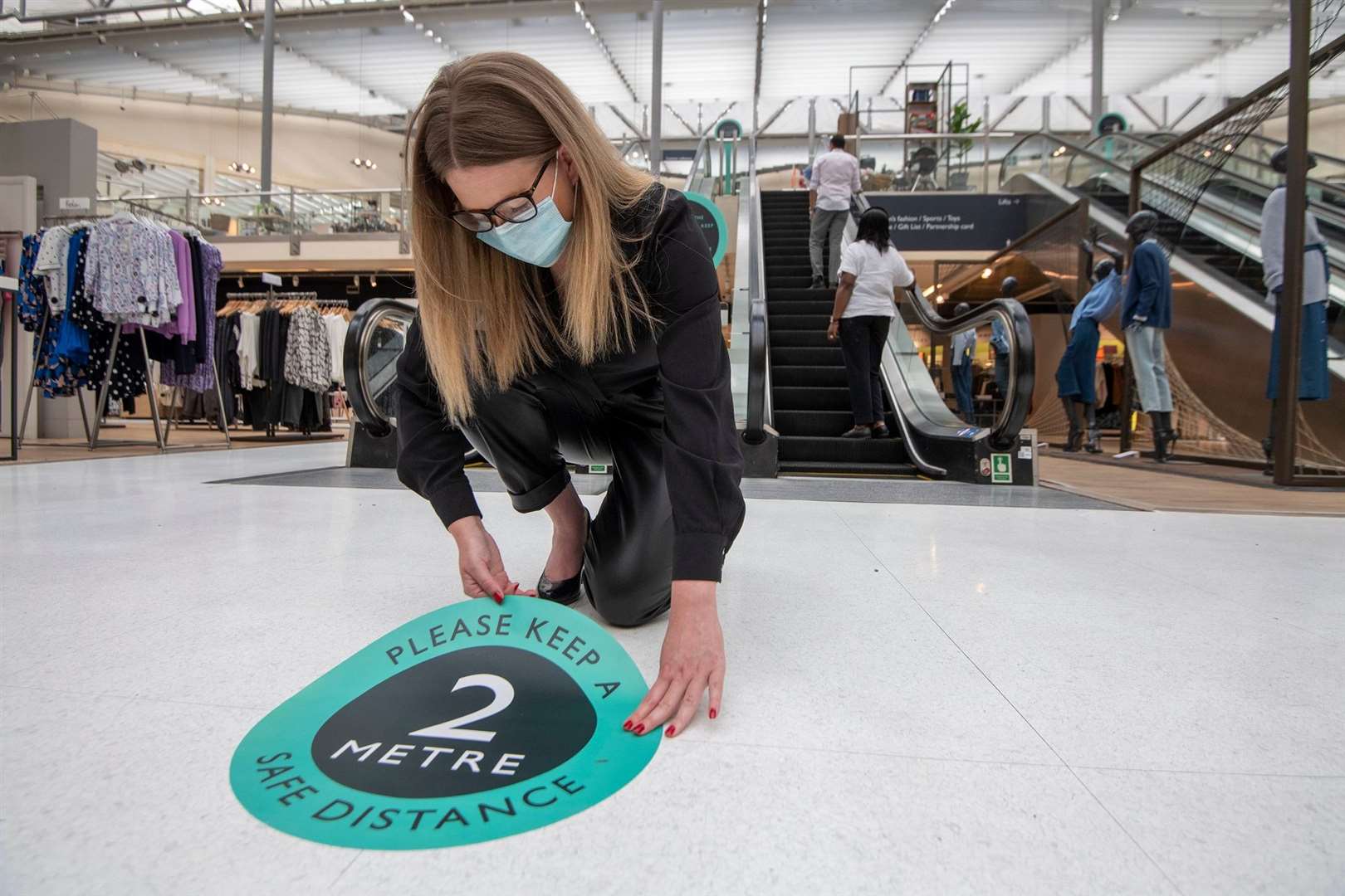 Partners from the Kingston branch preparing for the store re-opening post-Covid-19 (JohnLewis/PA)