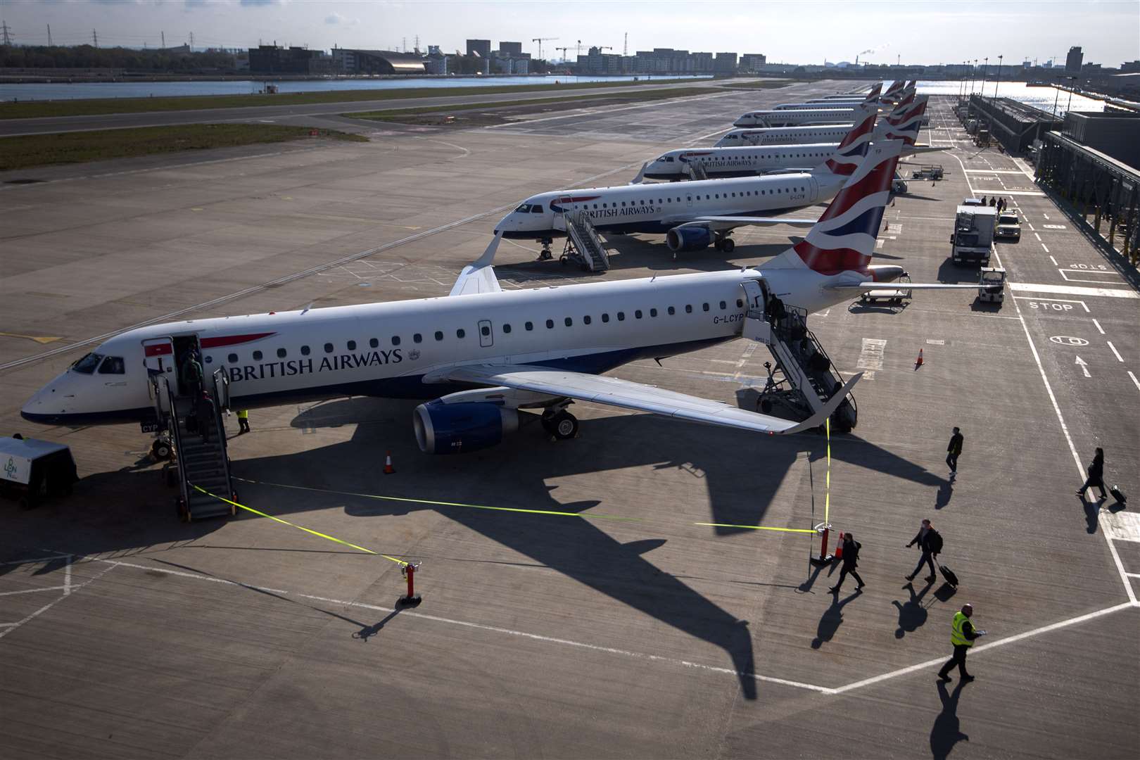 London City Airport has paused its expansion project (Victoria Jones/PA)