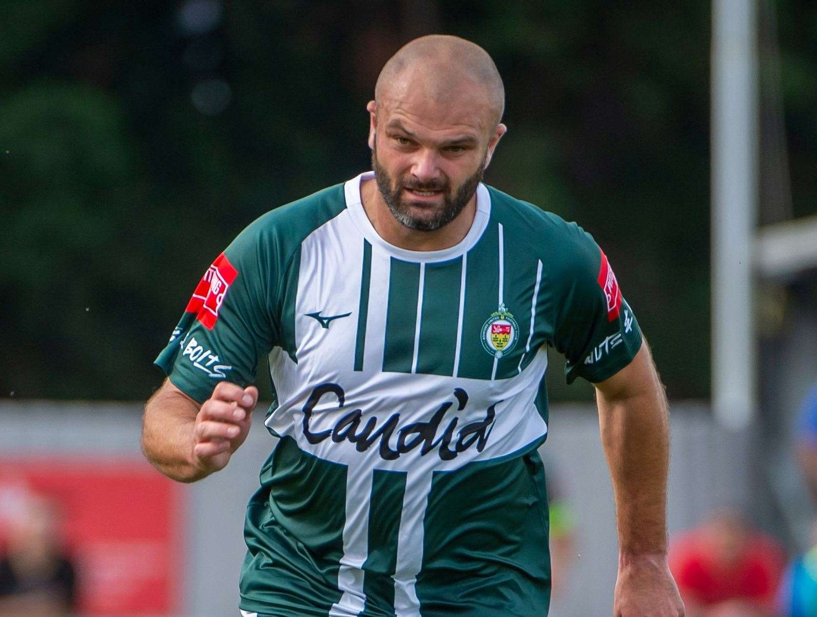 Ashford United striker Gary Lockyer has a hamstring injury. Picture: Ian Scammell