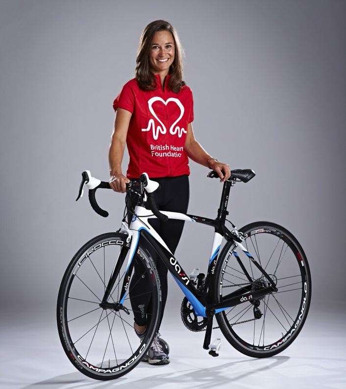 Pippa Middleton rode from London to Brighton for the BHF in 2015 (BHF/PA)