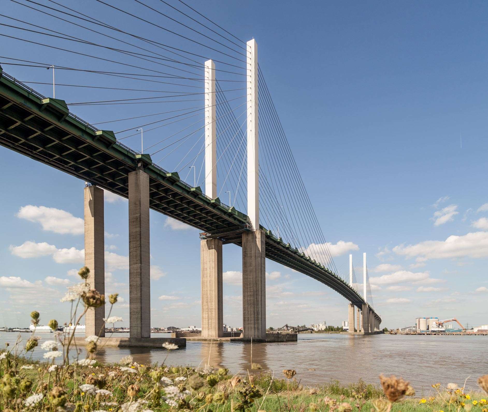 QEII Bridge over the River Thames - part of the Dartford Crossing