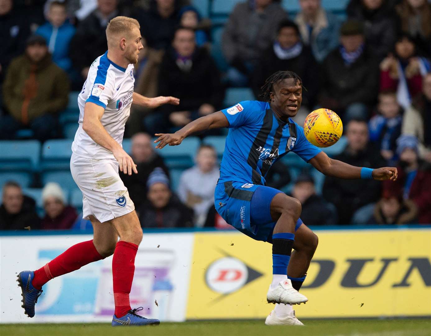 Noel Mbo makes his league debut against Portsmouth Picture: Ady Kerry