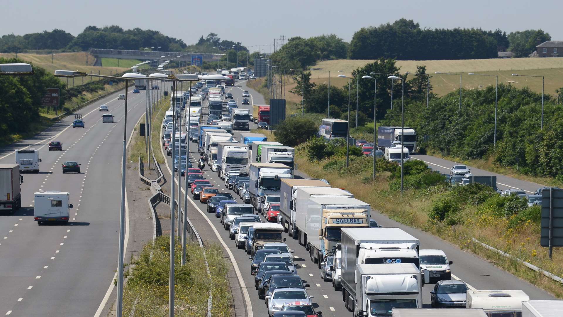 Junction 11a of the M20 for the Channel Tunnel