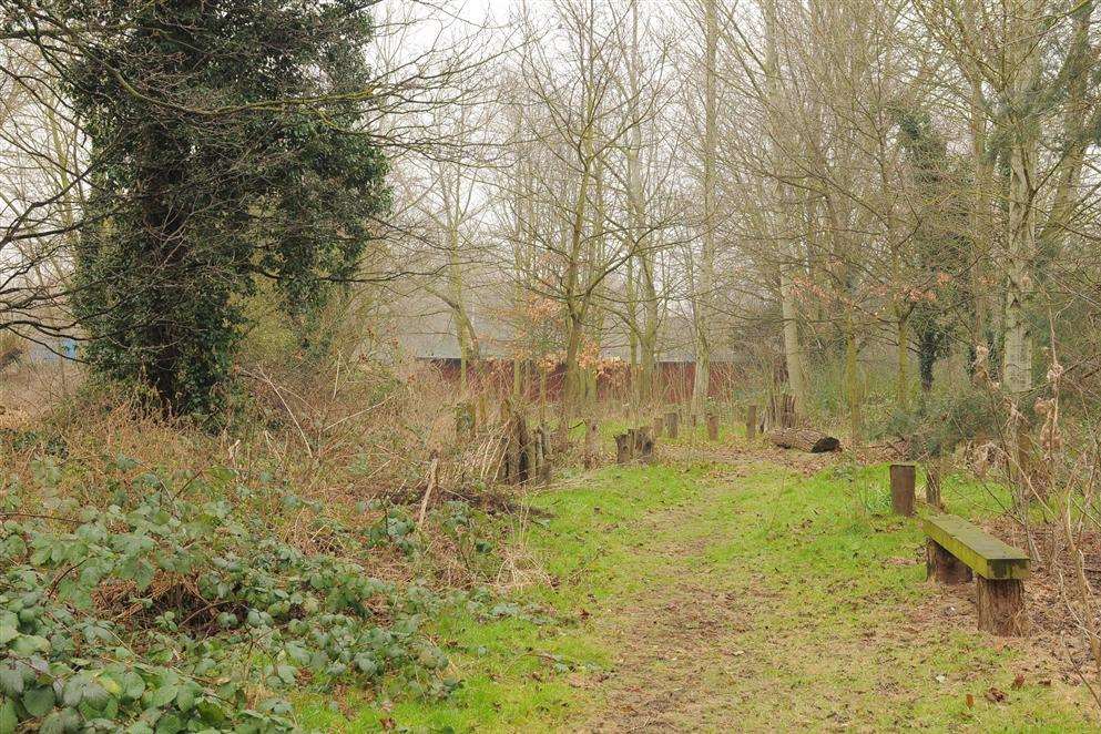 Central Park, Dartford. Land around the old bowls hut