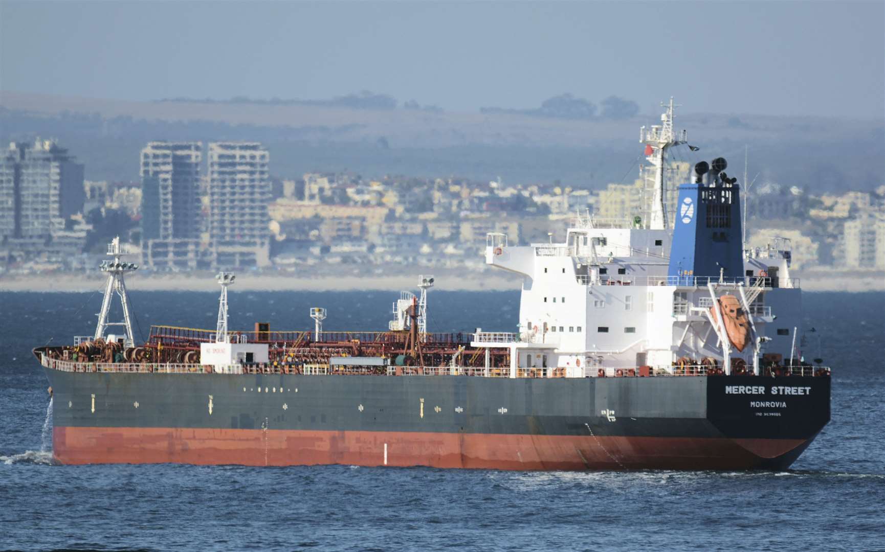 The oil tanker Mercer Street (Johan Victor via AP)