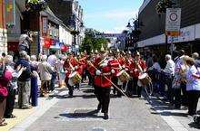 Soldiers parade through Gravesend