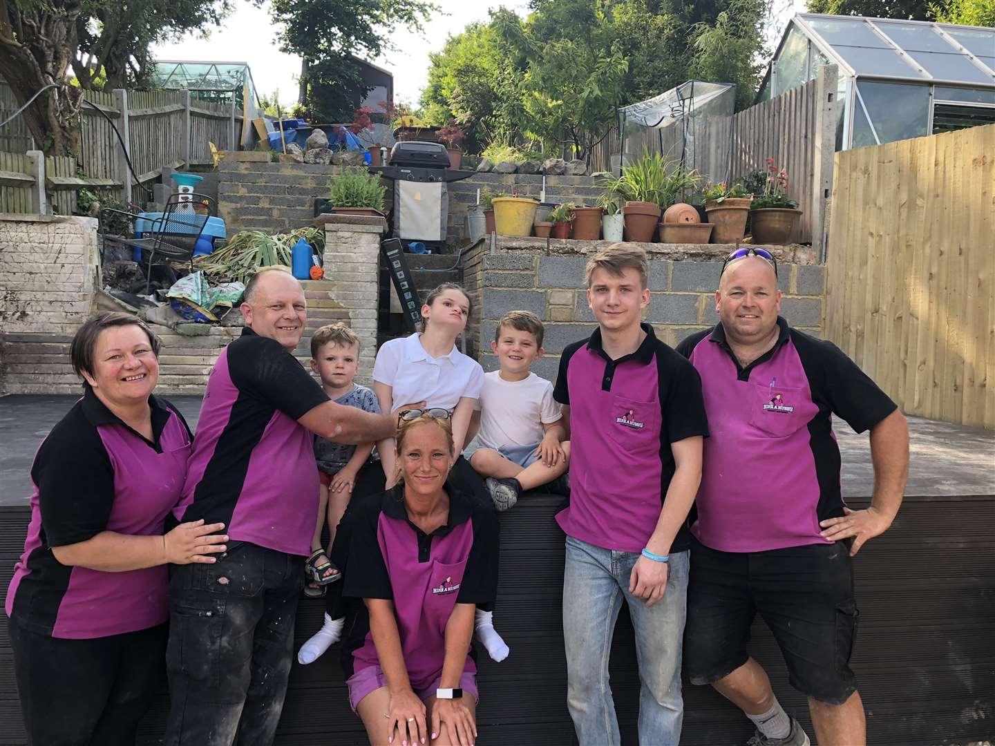 Garden makeover team with Trinity and brothers Louie,two(left) and Arthur,four (2905275)