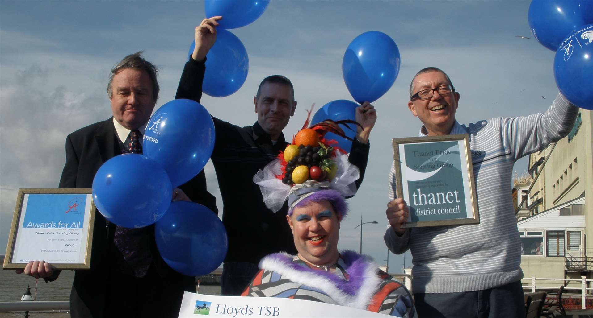 From left to right, Terence Brown, vice-chairman of Thanet Pride, Ian Carter-Chapman, event steward, Horace Hotman, organiser, and Kevin Grice, chairman, at the launch of the 2009 Thanet Pride. The committee ran Thanet Pride from 2007 to 2010. Picture: Martin Jefferies