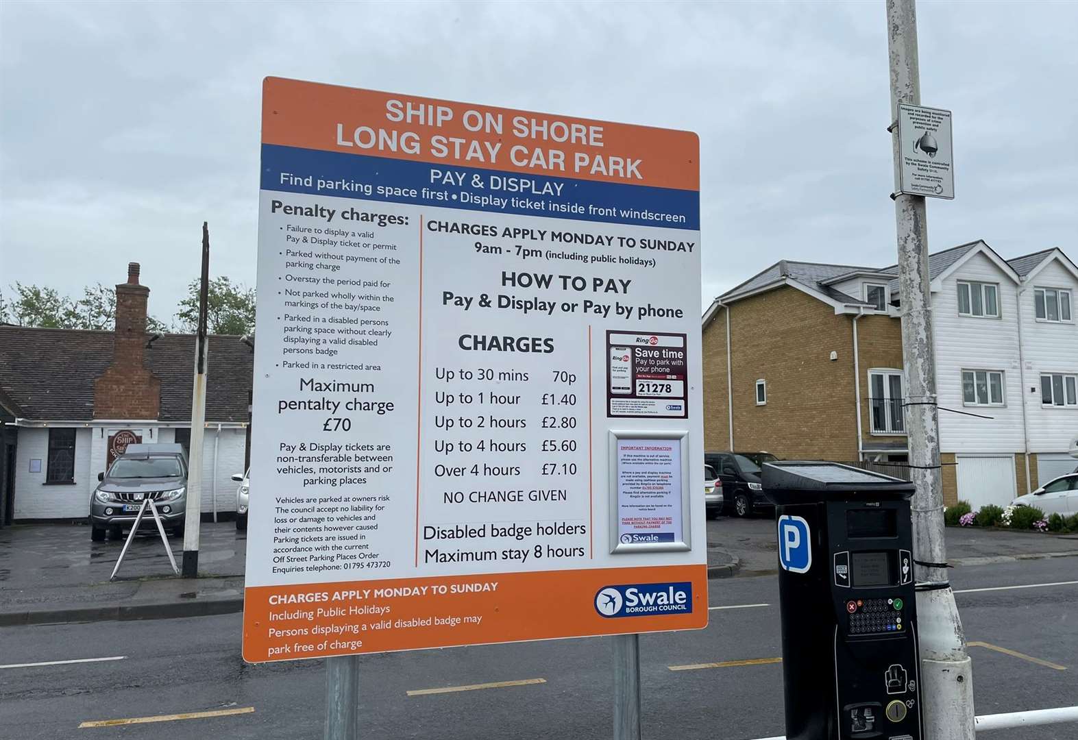 Parking fees were introduced at the Ship on Shore car park, Sheerness, in March last year. Picture: Joe Crossley