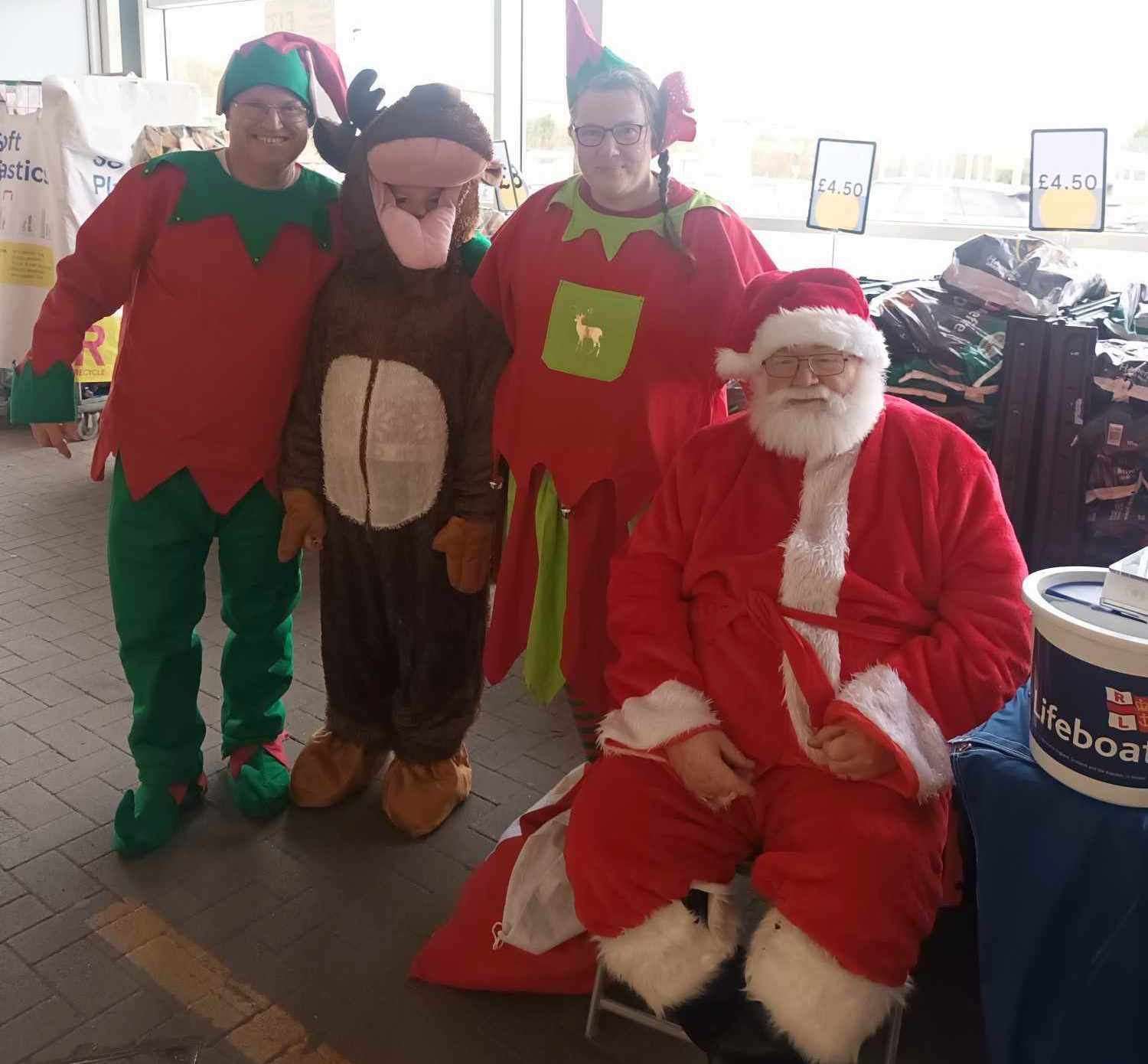 The RNLI Father Christmas and helpers at a previous fundraising event in Dover