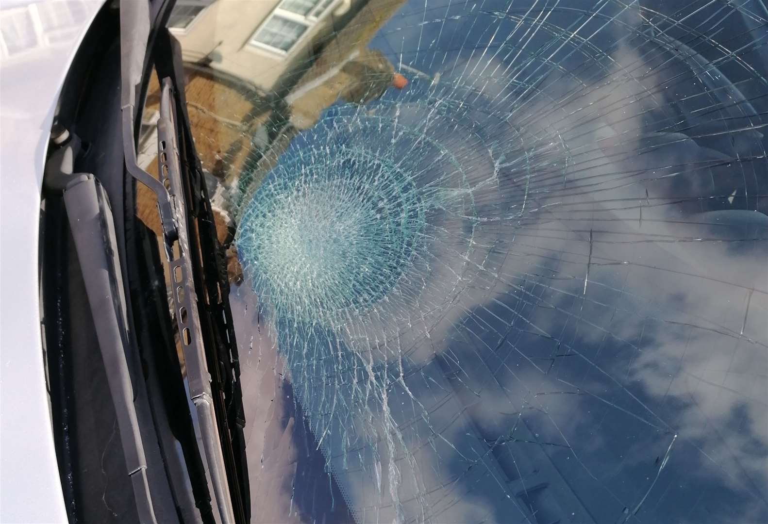 Windscreens were smashed