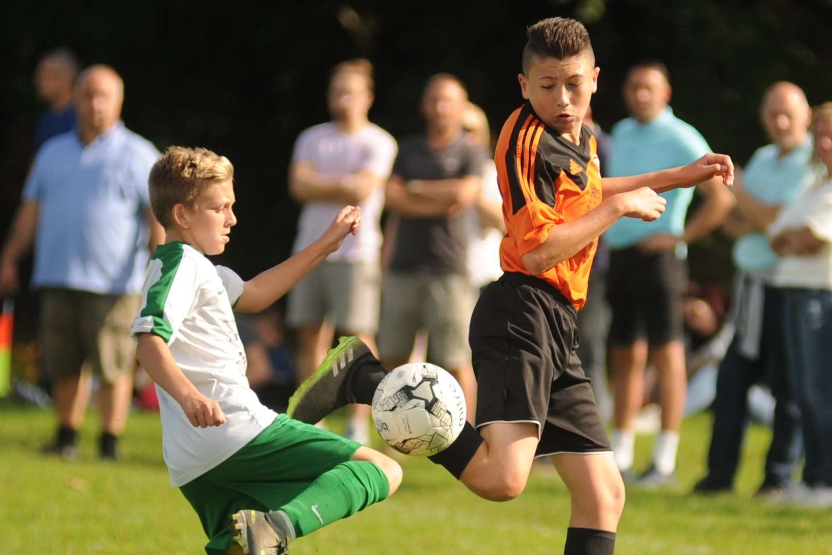 Eagles and Lordswood Youth do battle in Under-15 Division 1 Picture: Steve Crispe