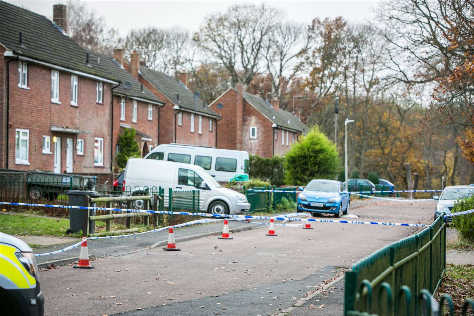 Police sealed off Spitfire Road and launched a murder investigation