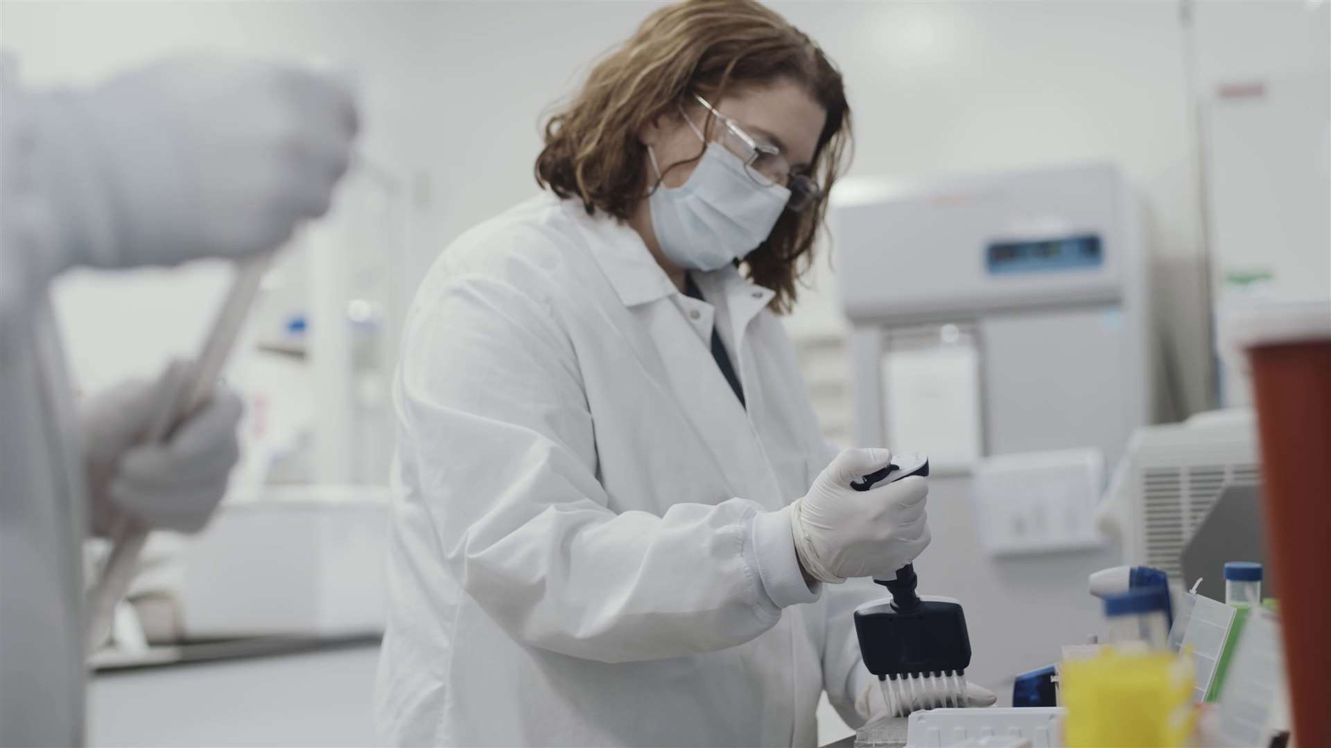 A scientist working on the Moderna coronavirus vaccine, known currently as mRNA-1273 (Screengrab/Moderna/PA)