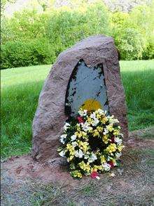 The memorial to the Stirling crew who saved the German village of Schwanheim from destruction