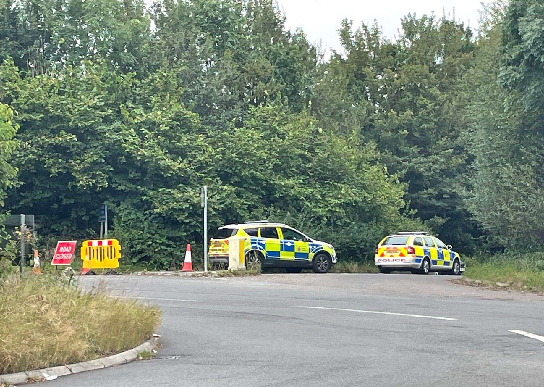 Police searching woodland off Dundale Road near Tunbridge Wells