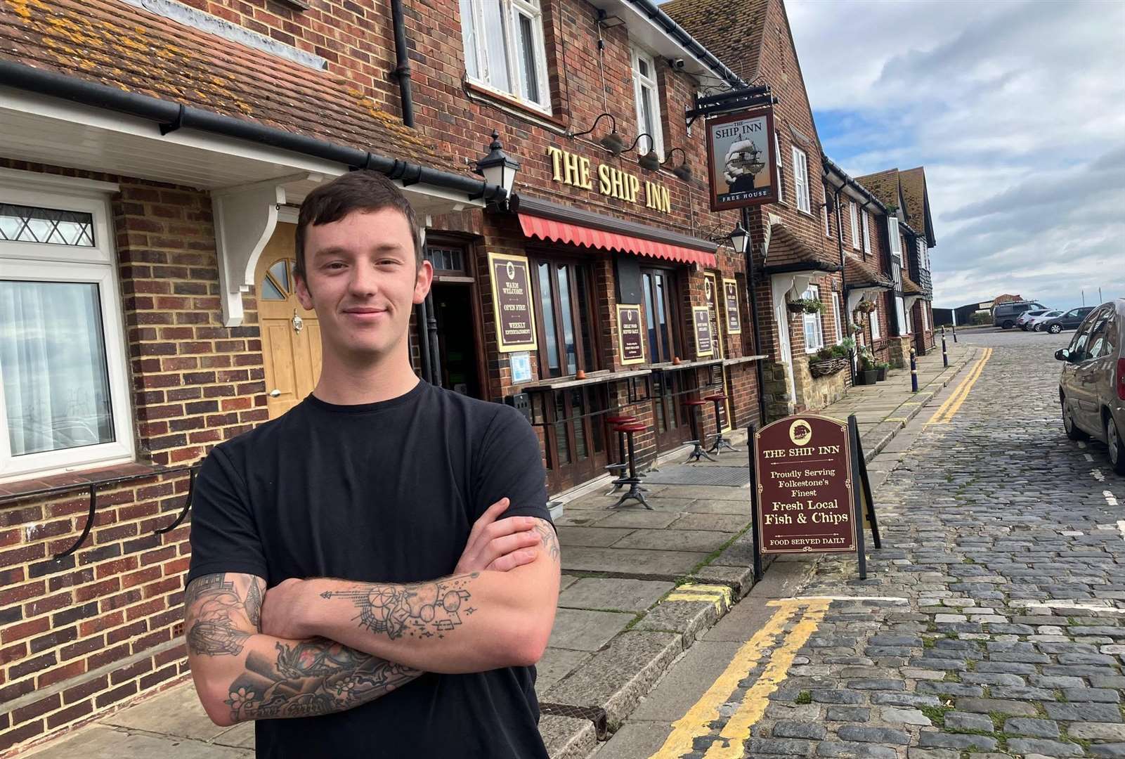 Daniel Burvill who runs the food side of the Ship Inn business in Folkestone. Photo: KMG/LDRS