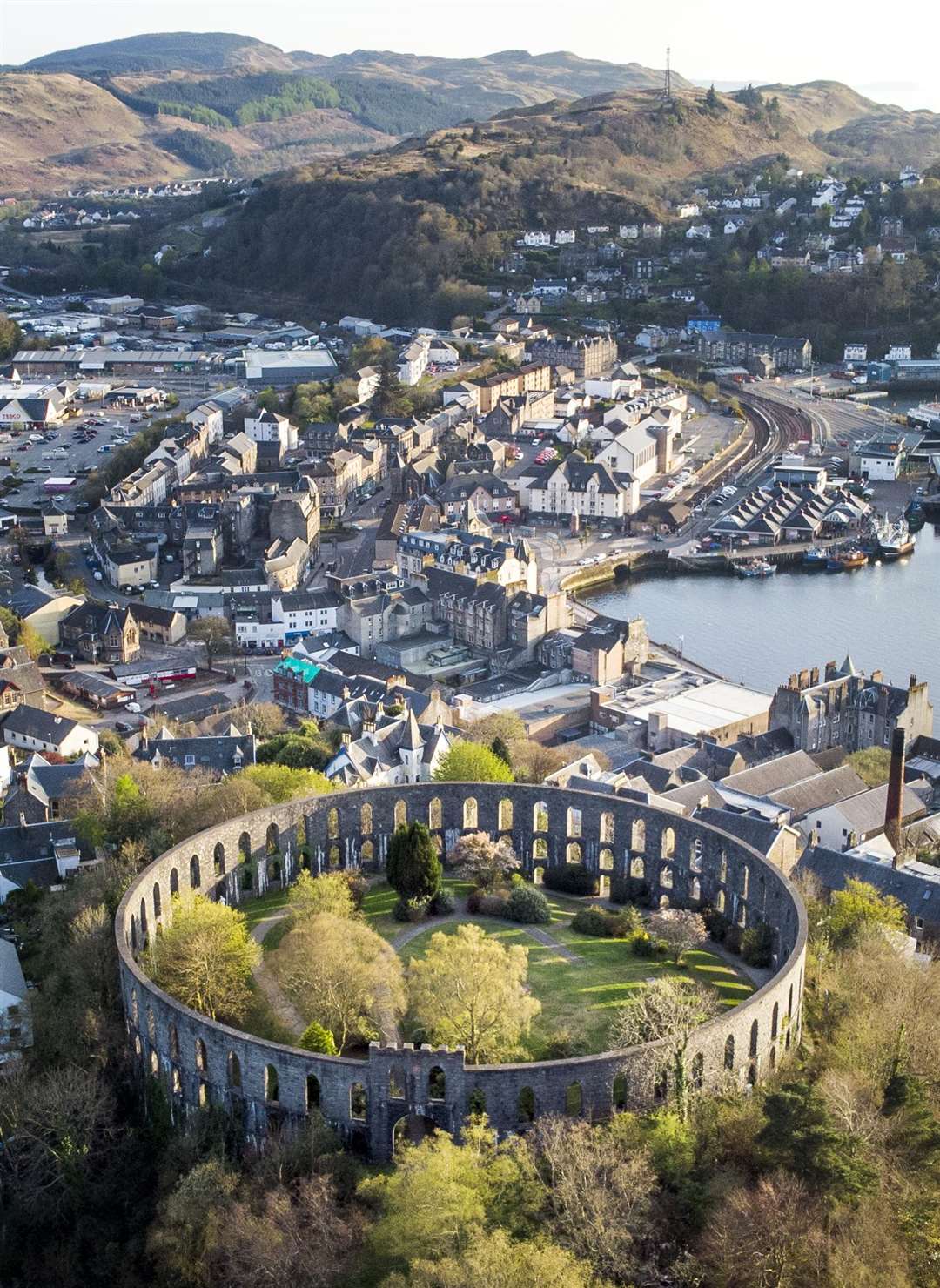 McCaig’s Tower overlooking the town of Oban (Jane Barlow/PA)