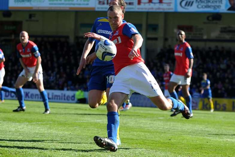 Andy Frampton in action for Gills. Picture: Barry Goodwin