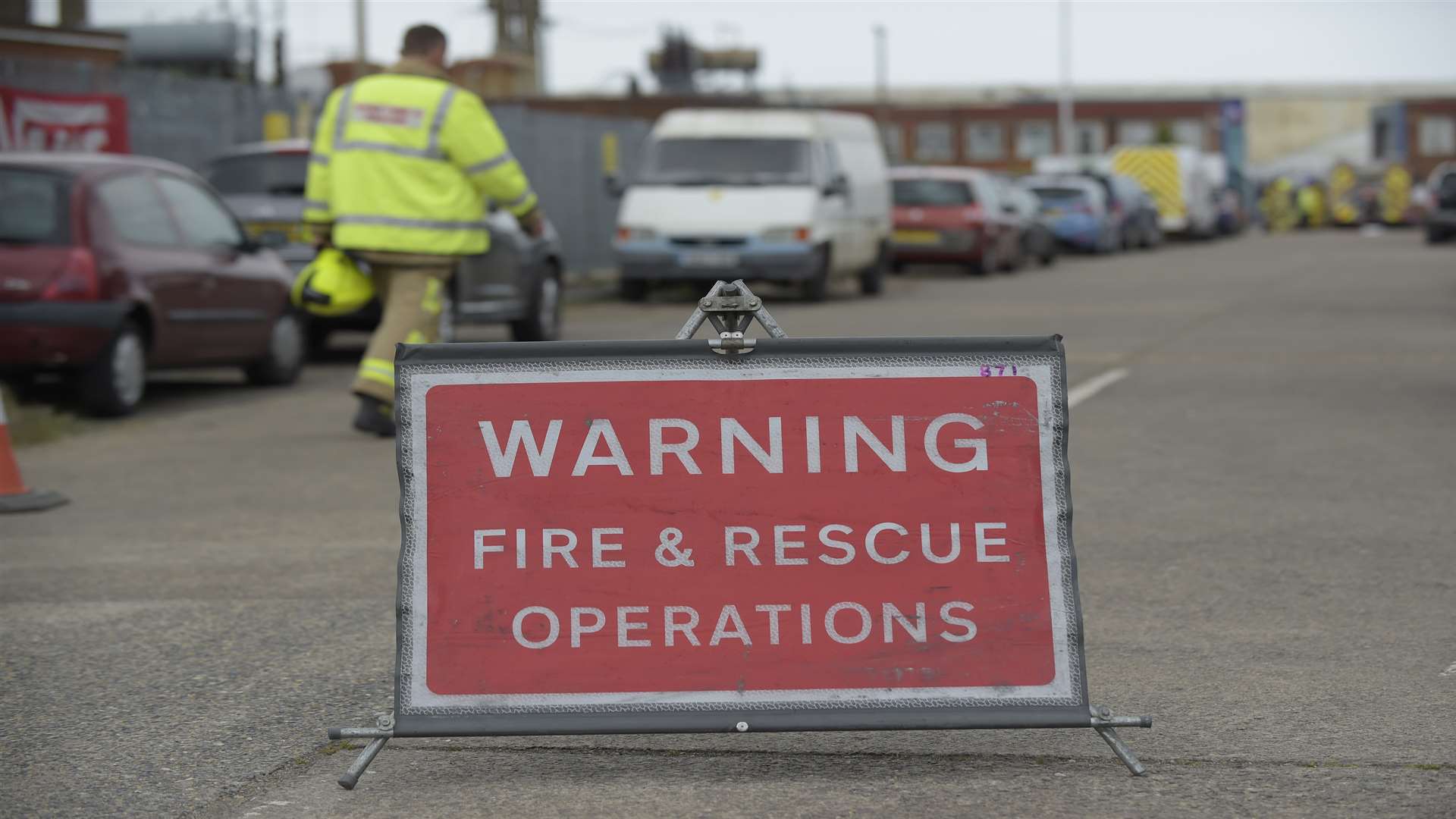 Crews had set up a 100m cordon around the area