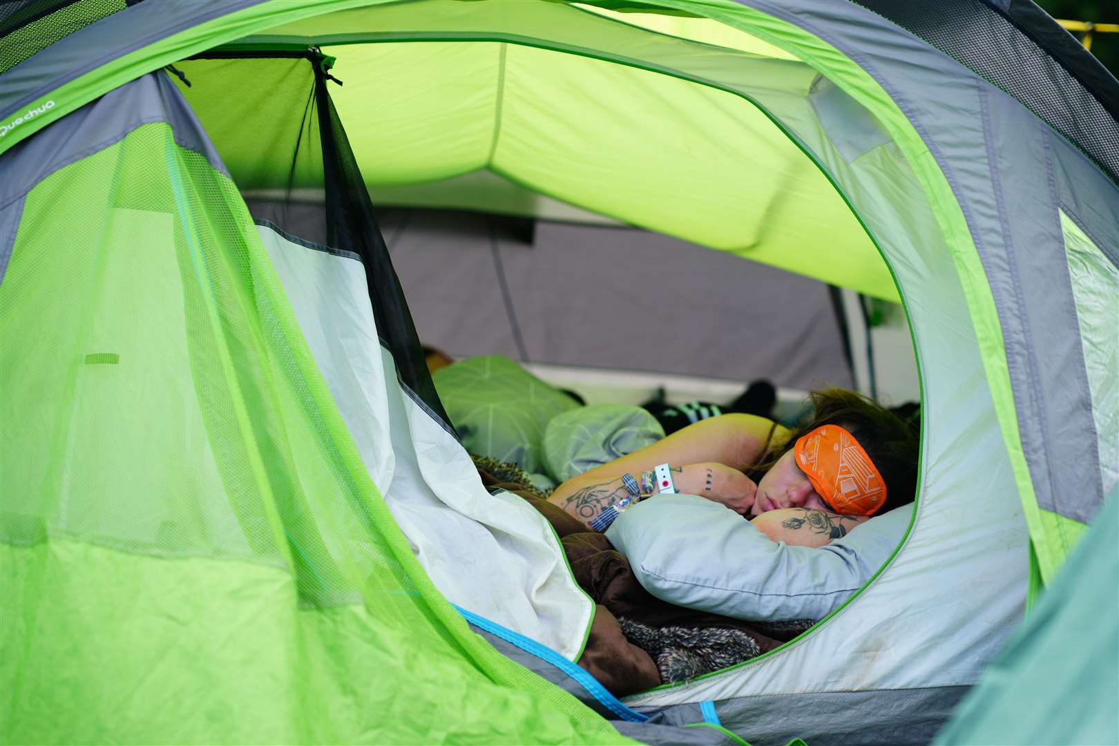 It was a late start to the day for some fans after Sir Paul McCartney’s headlining set on Saturday night (Ben Birchall/PA)