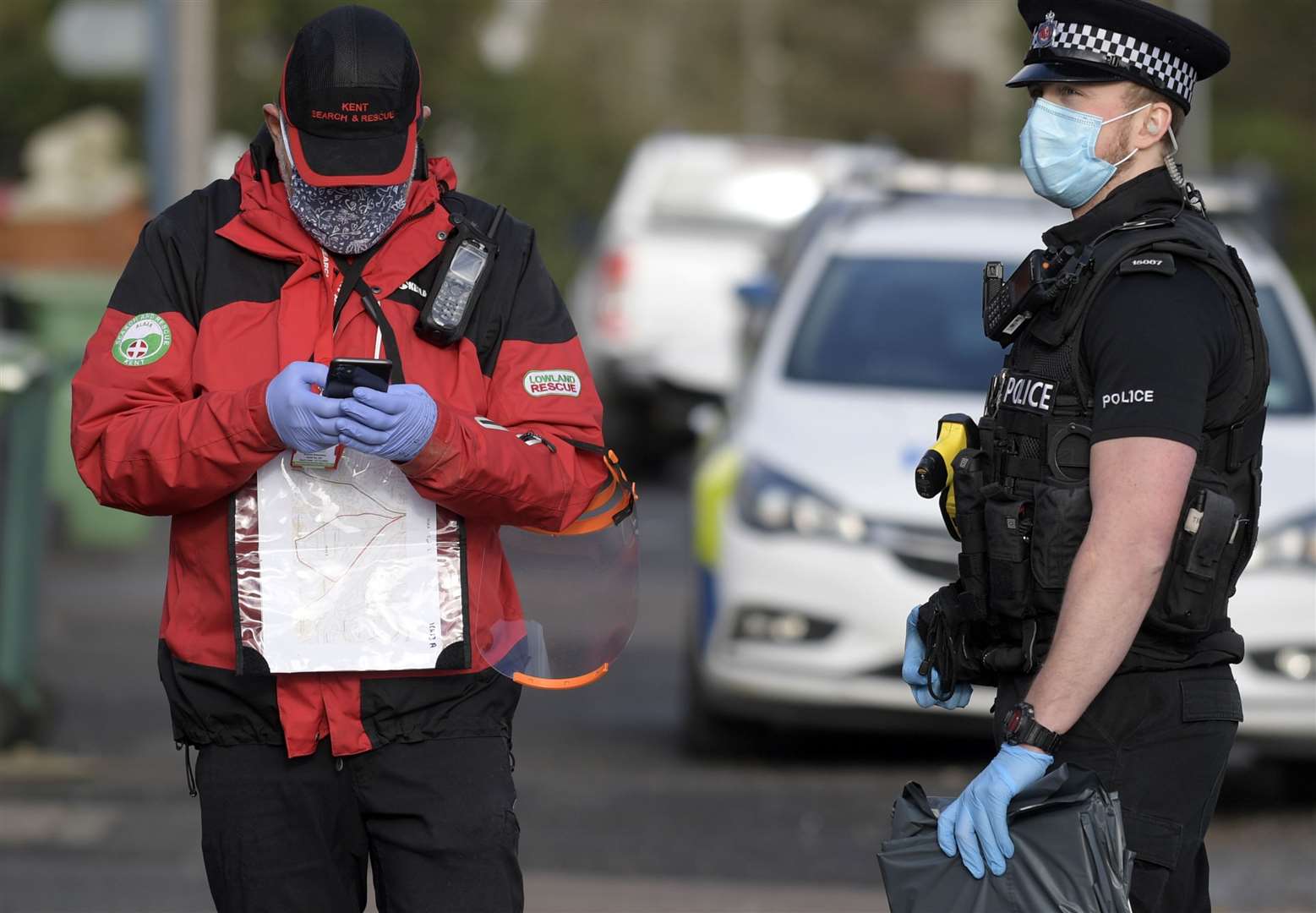 Emergency service workers went door-to-door in February asking residents in parts of Maidstone to take a Covid test Picture: Barry Goodwin