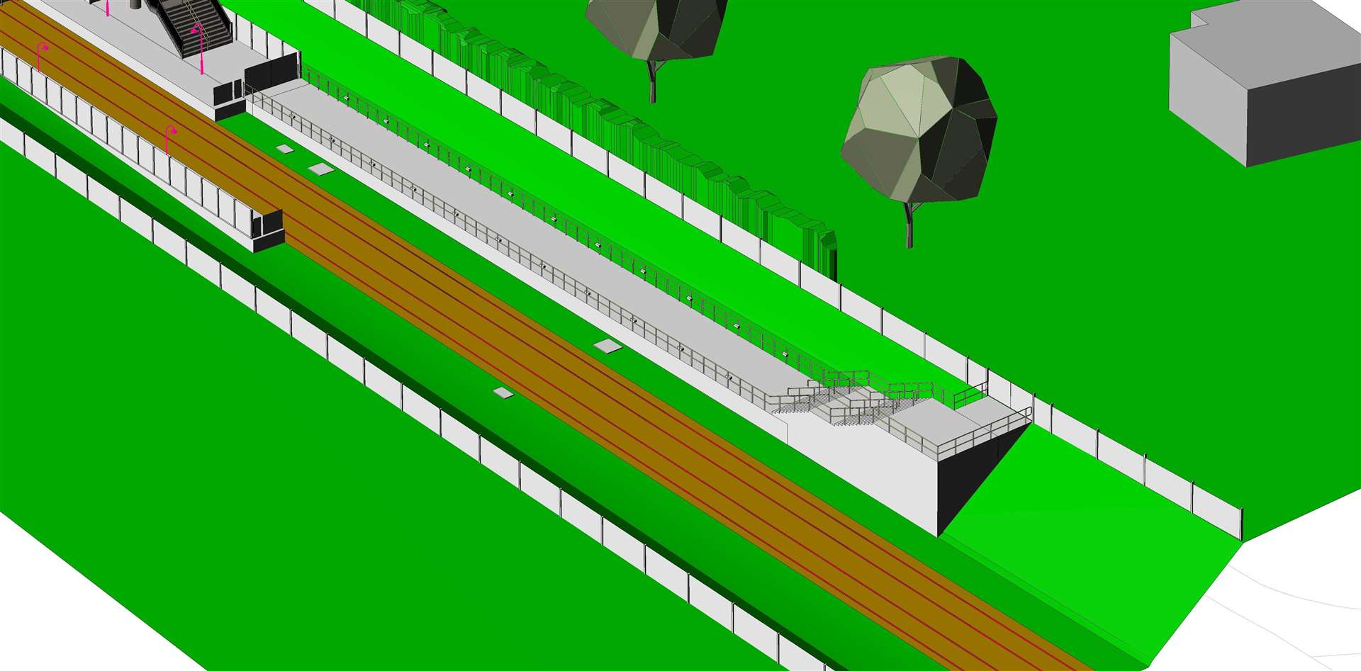 The extended platform at Sandwich Railway Station allows for 12 carriages