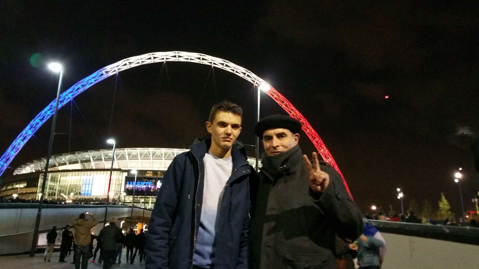 Etienne Pradier with son Clement Pradier, 15, in France after the November 13 terror attack in Paris last year.