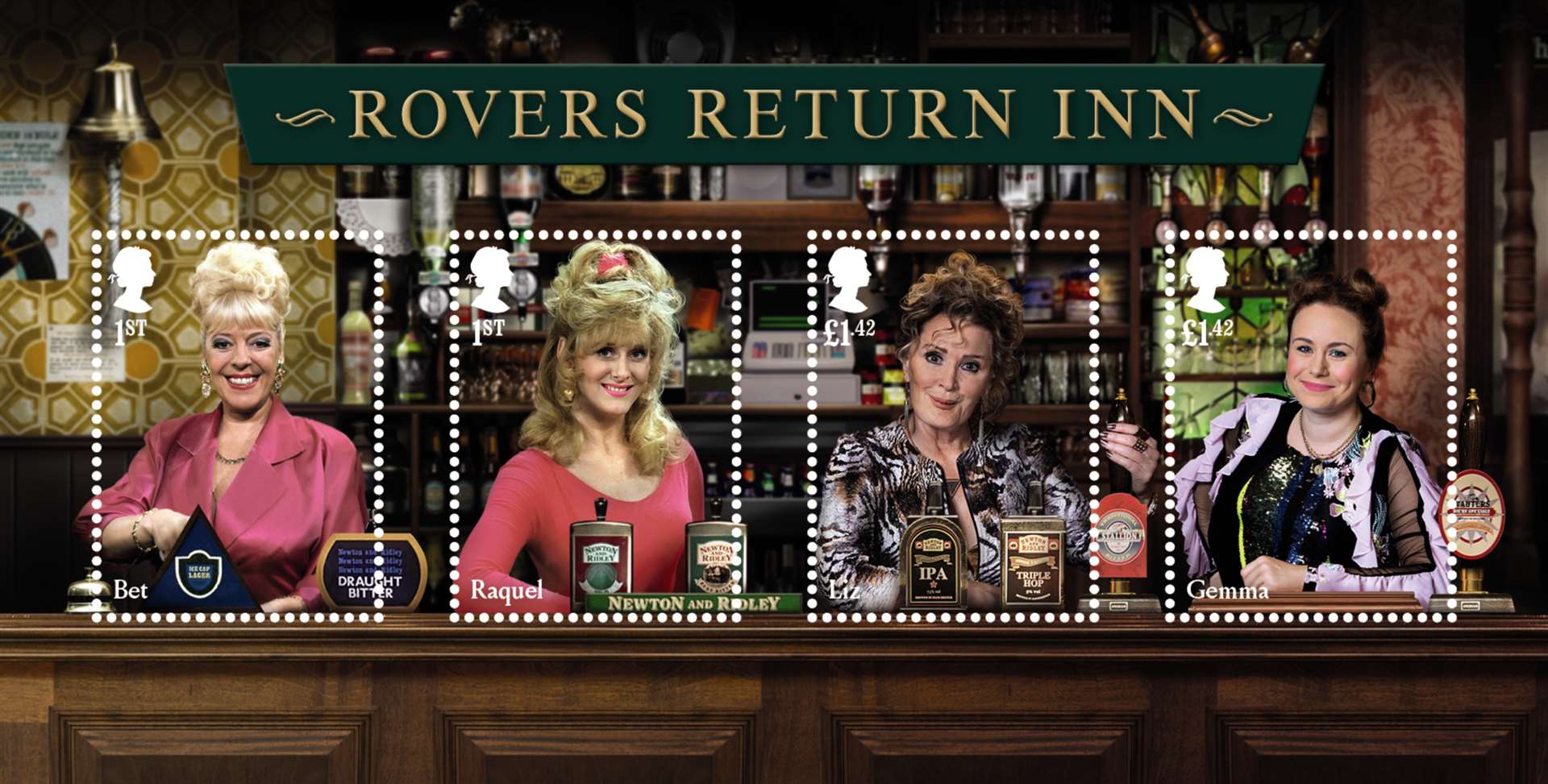 The Corrie characters who worked behind the bar (Royal Mail)