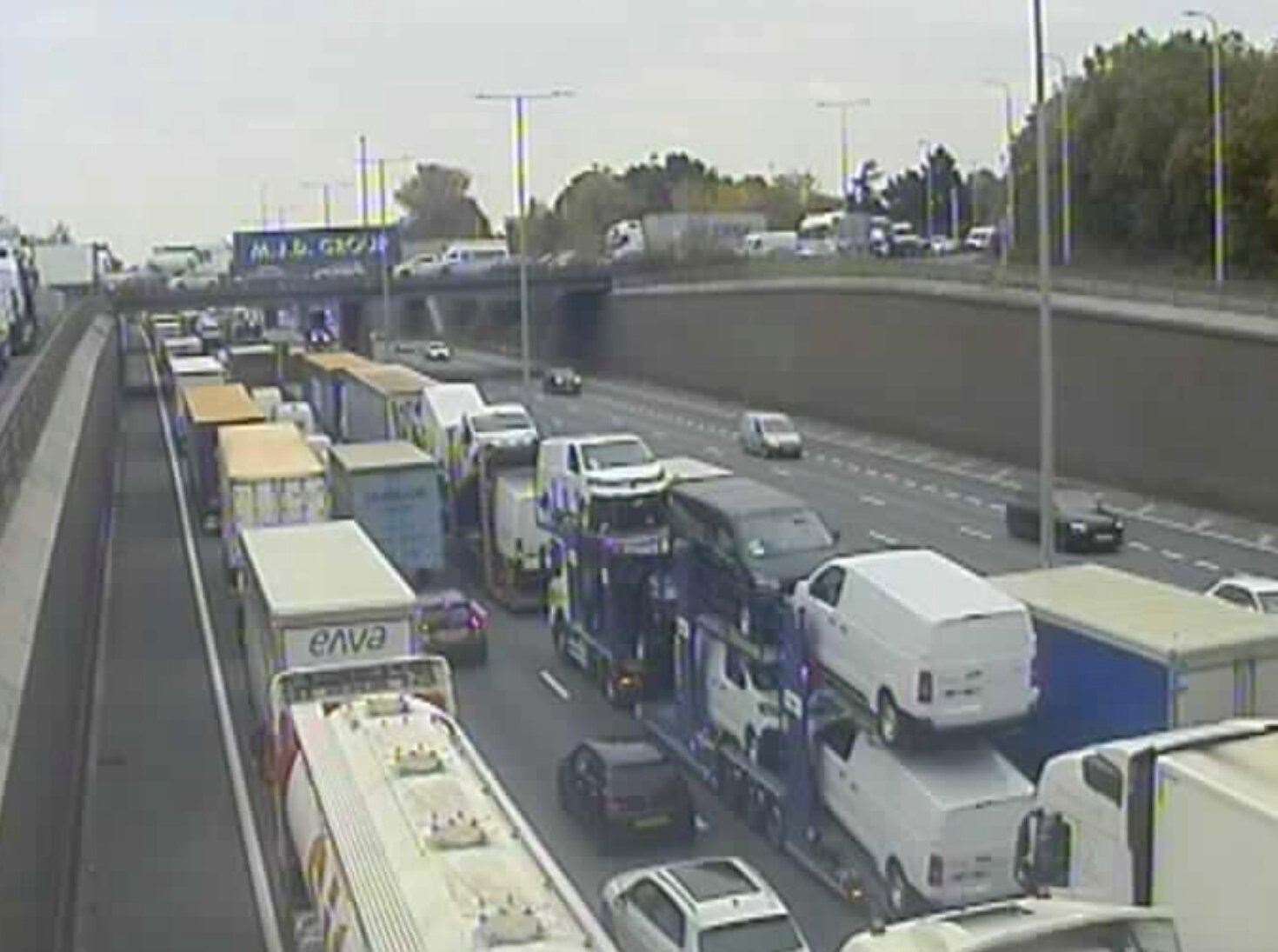 Long delays after crash on A282 Dartford Crossing west tunnel