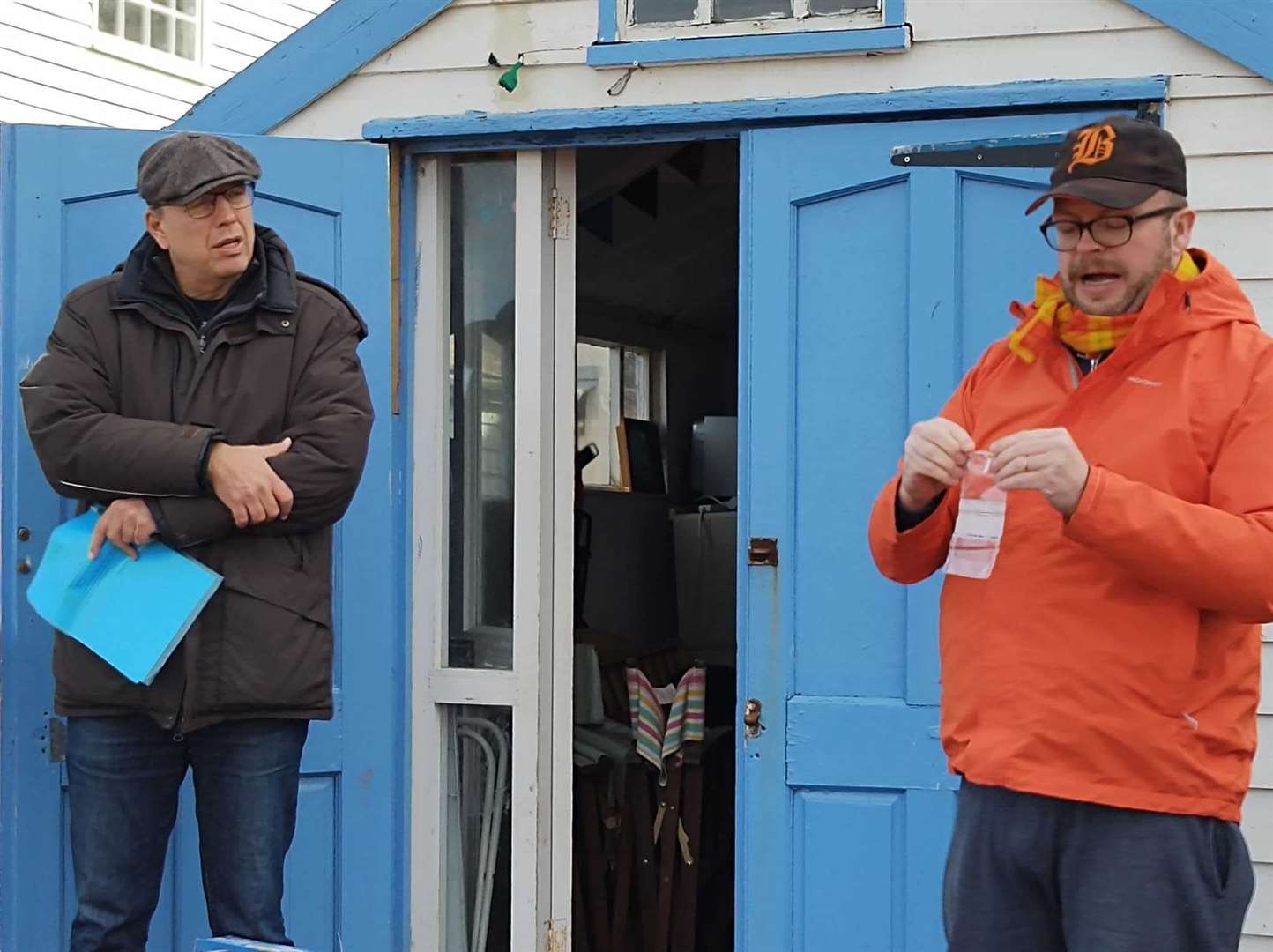 Volunteers Alex Stevens and Henry Stanton taking part in citizen testing. Picture: Clare Turnbull