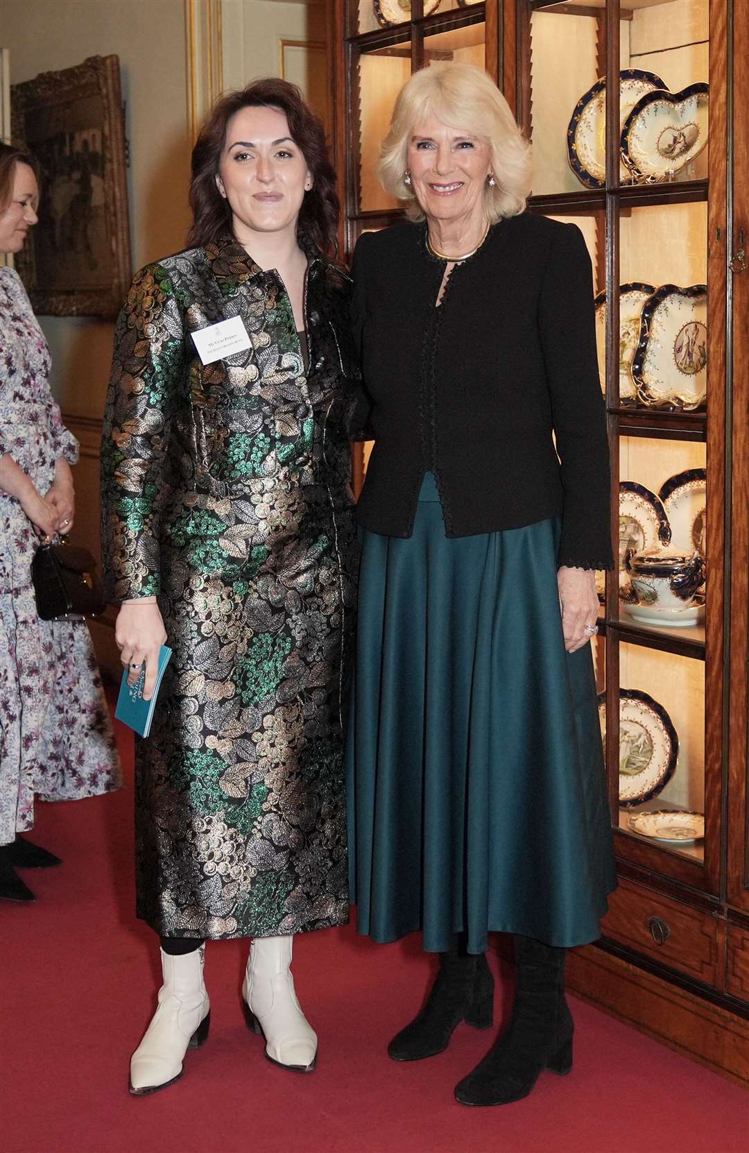 Queen Camilla (right) and The Queen’s Reading Room director, Vicki Perrin (Yui Mok/PA)